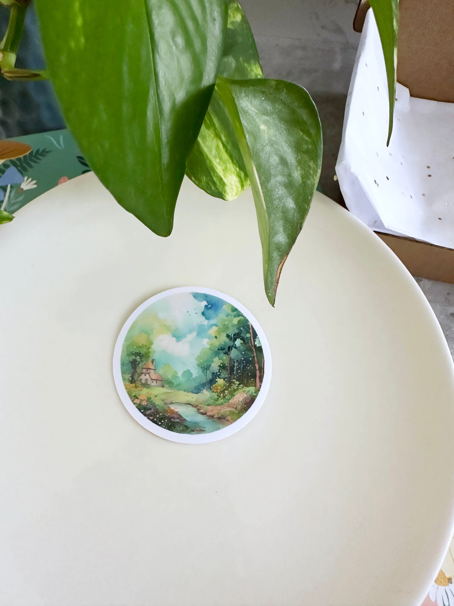 Glossy Watercolor Sticker
