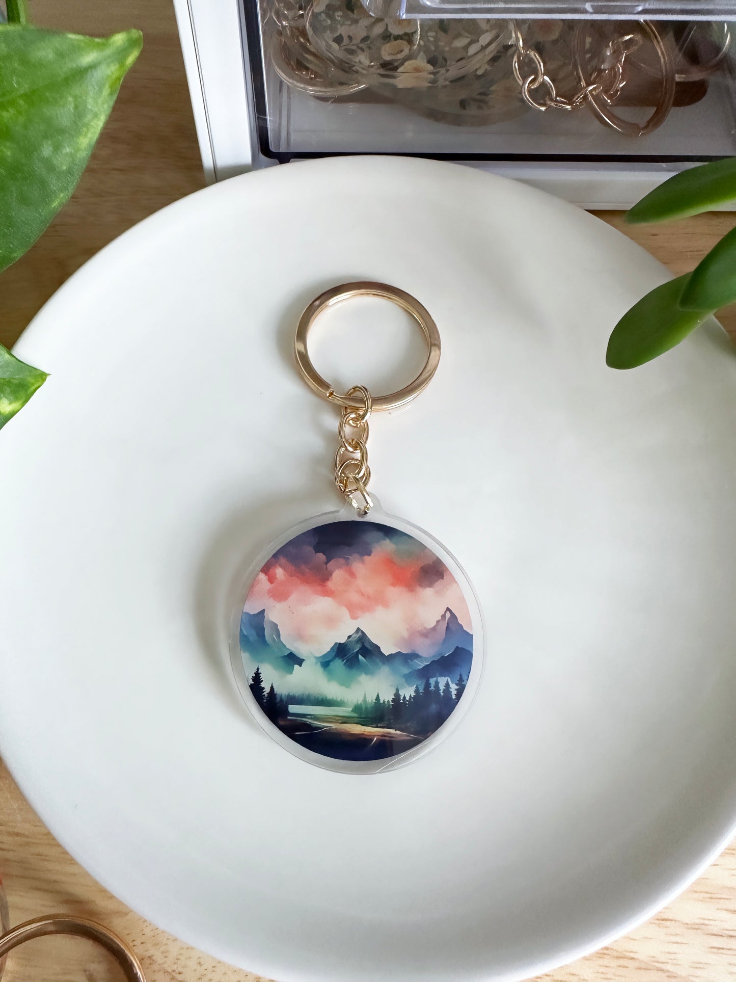 Watercolor Keychain