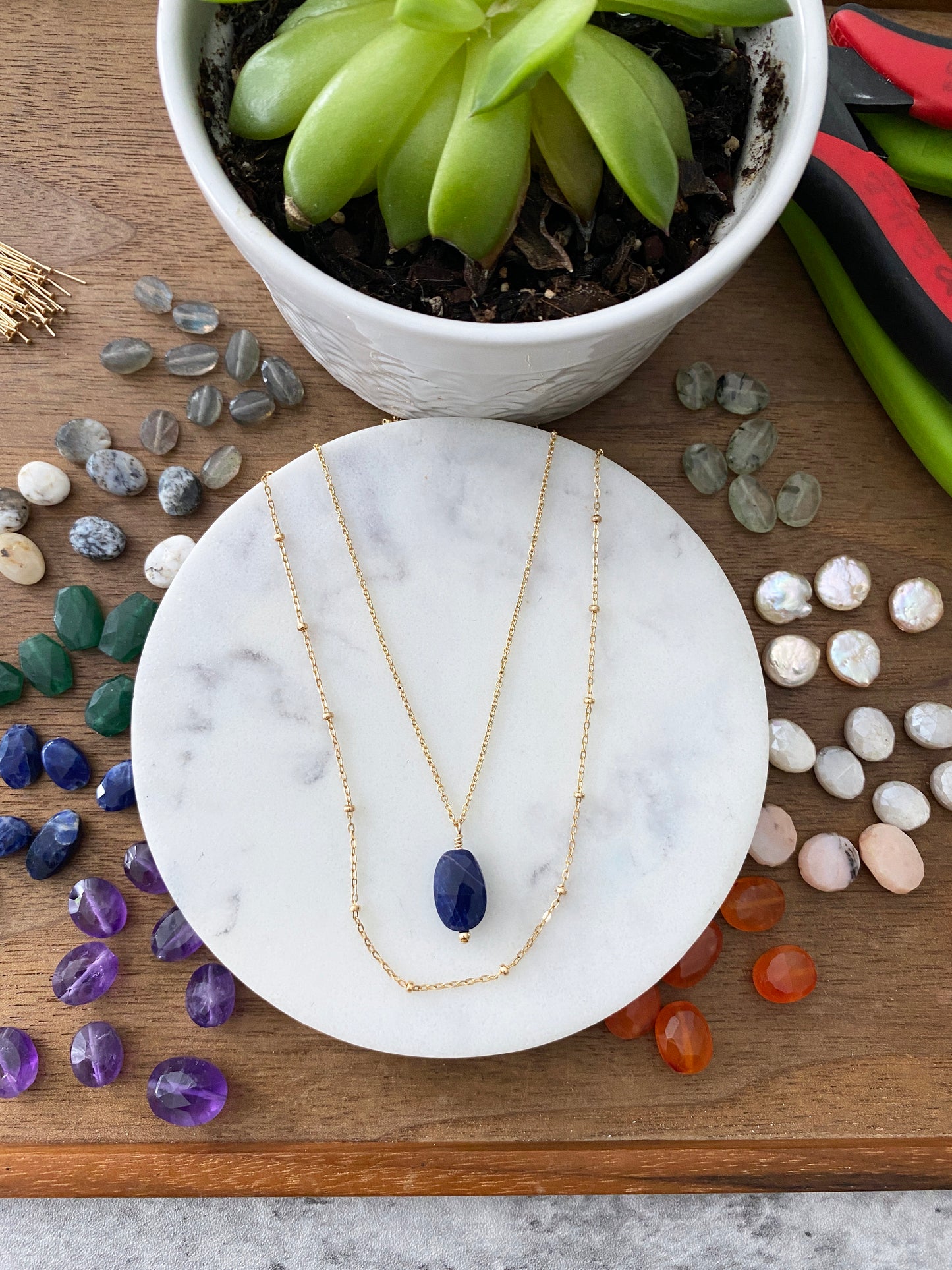 Gold Filled Gemstone Necklace