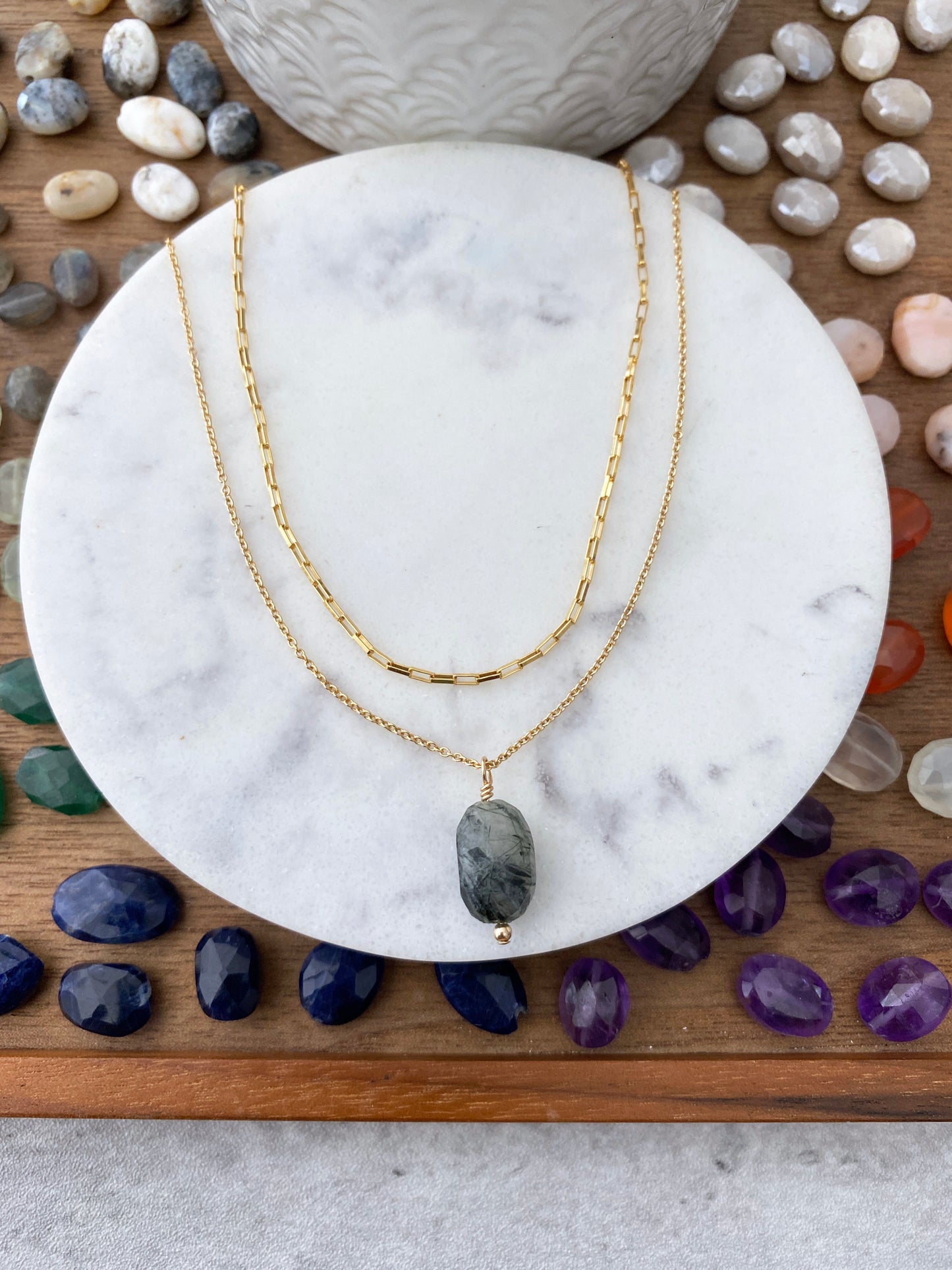 Gold Filled Gemstone Necklace