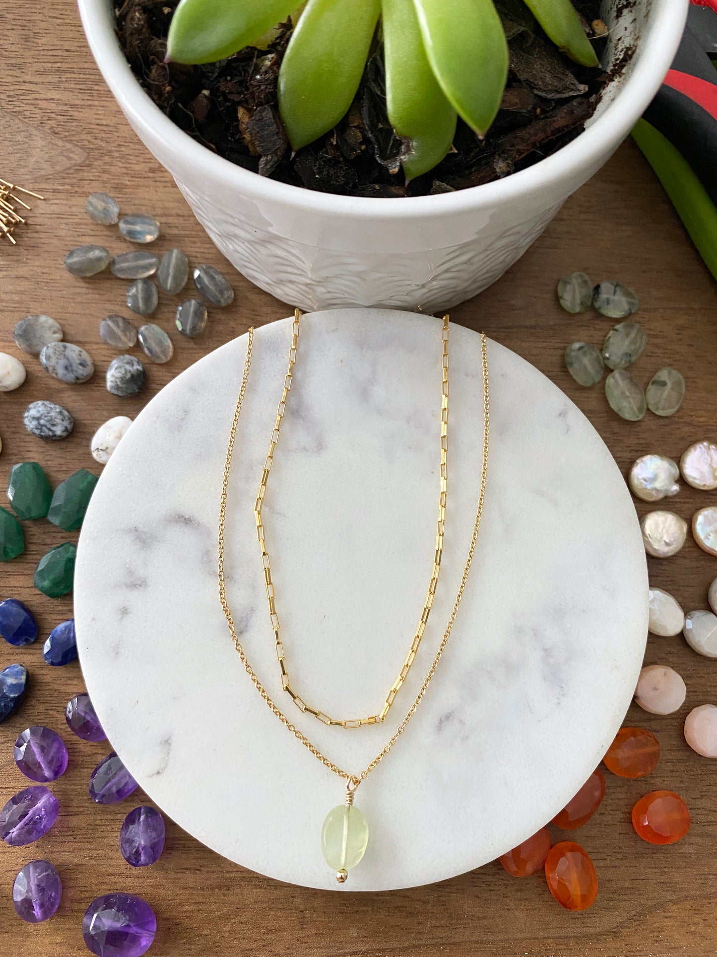 Gold Filled Gemstone Necklace
