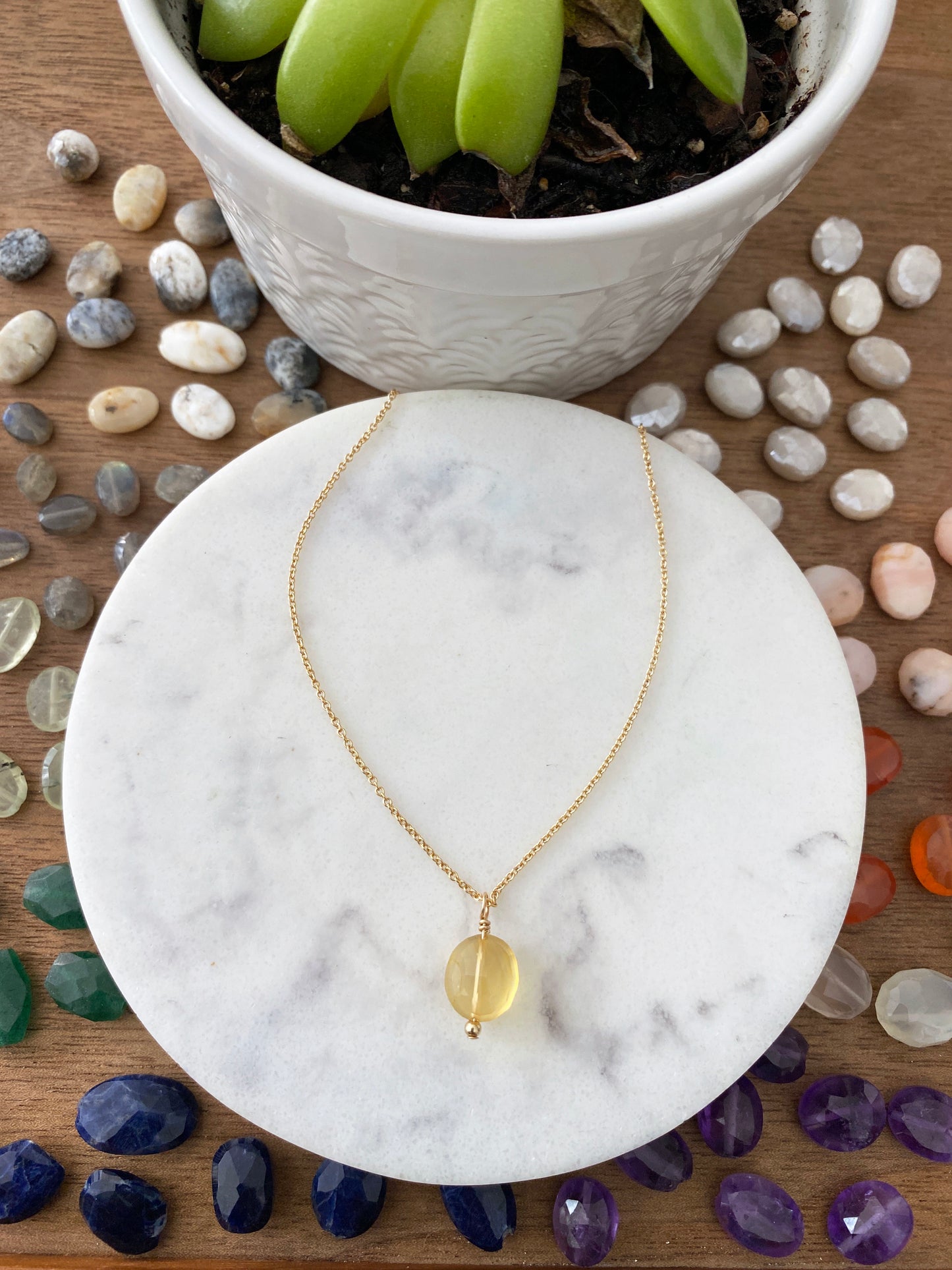 Gold Filled Gemstone Necklace