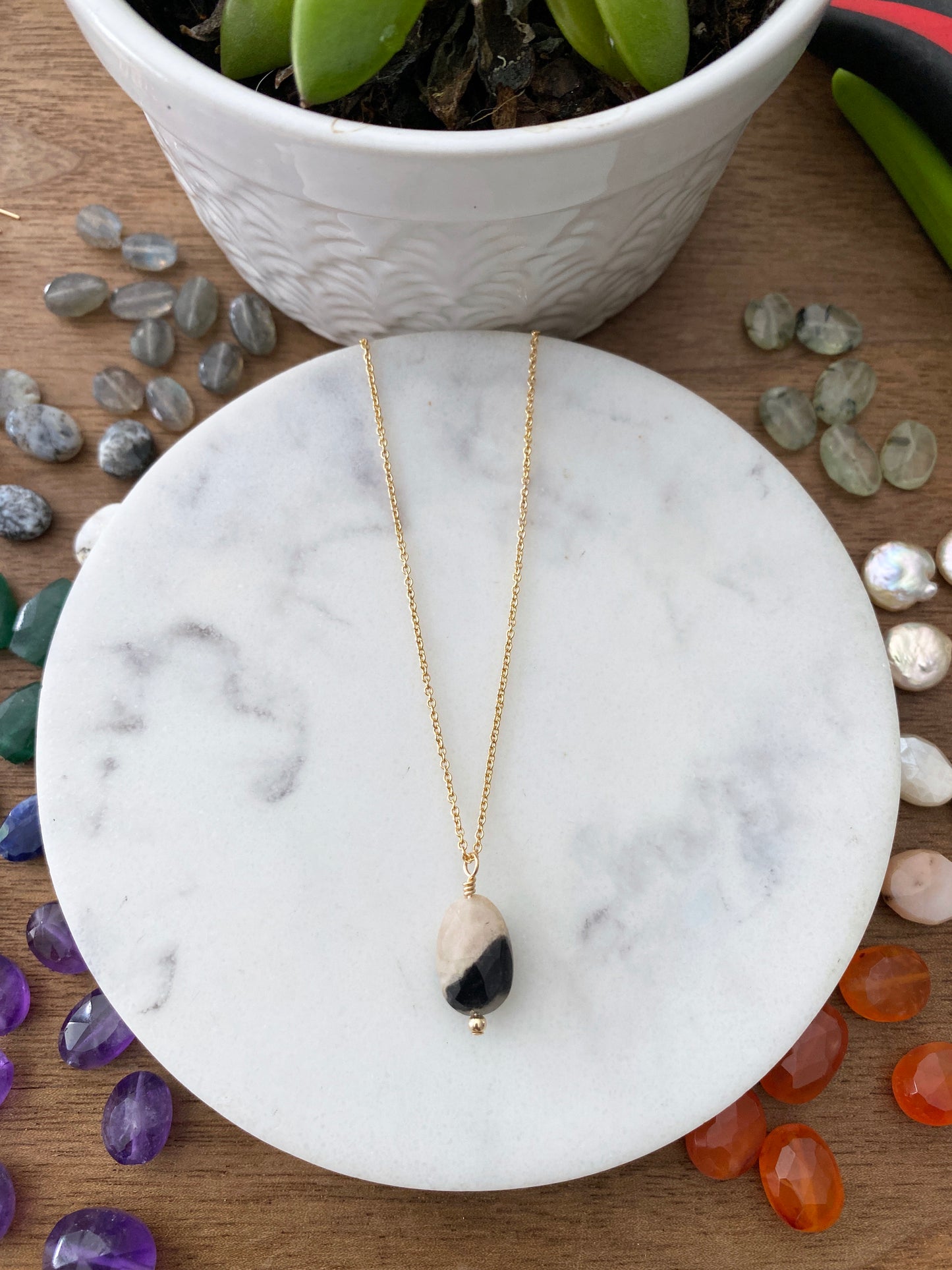 Gold Filled Gemstone Necklace