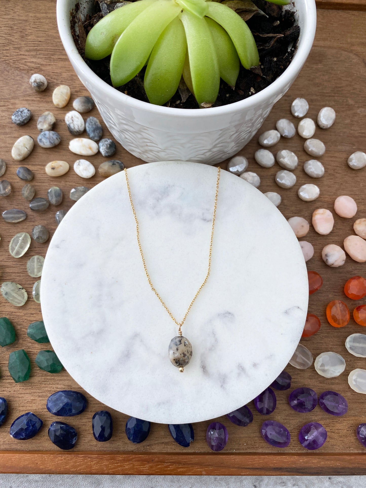 Gold Filled Gemstone Necklace