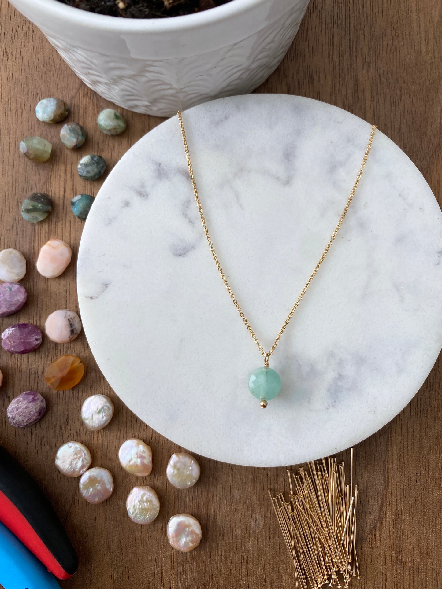 Gold Filled Gemstone Necklace