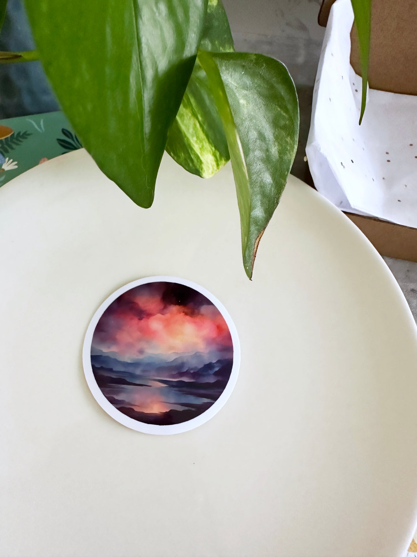 Glossy Watercolor Sticker