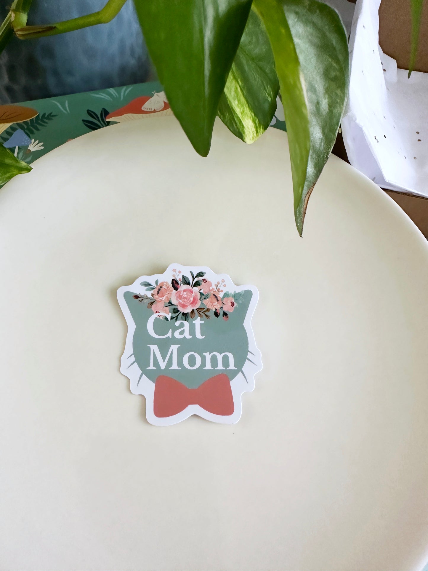 Glossy Cat Mom Sticker
