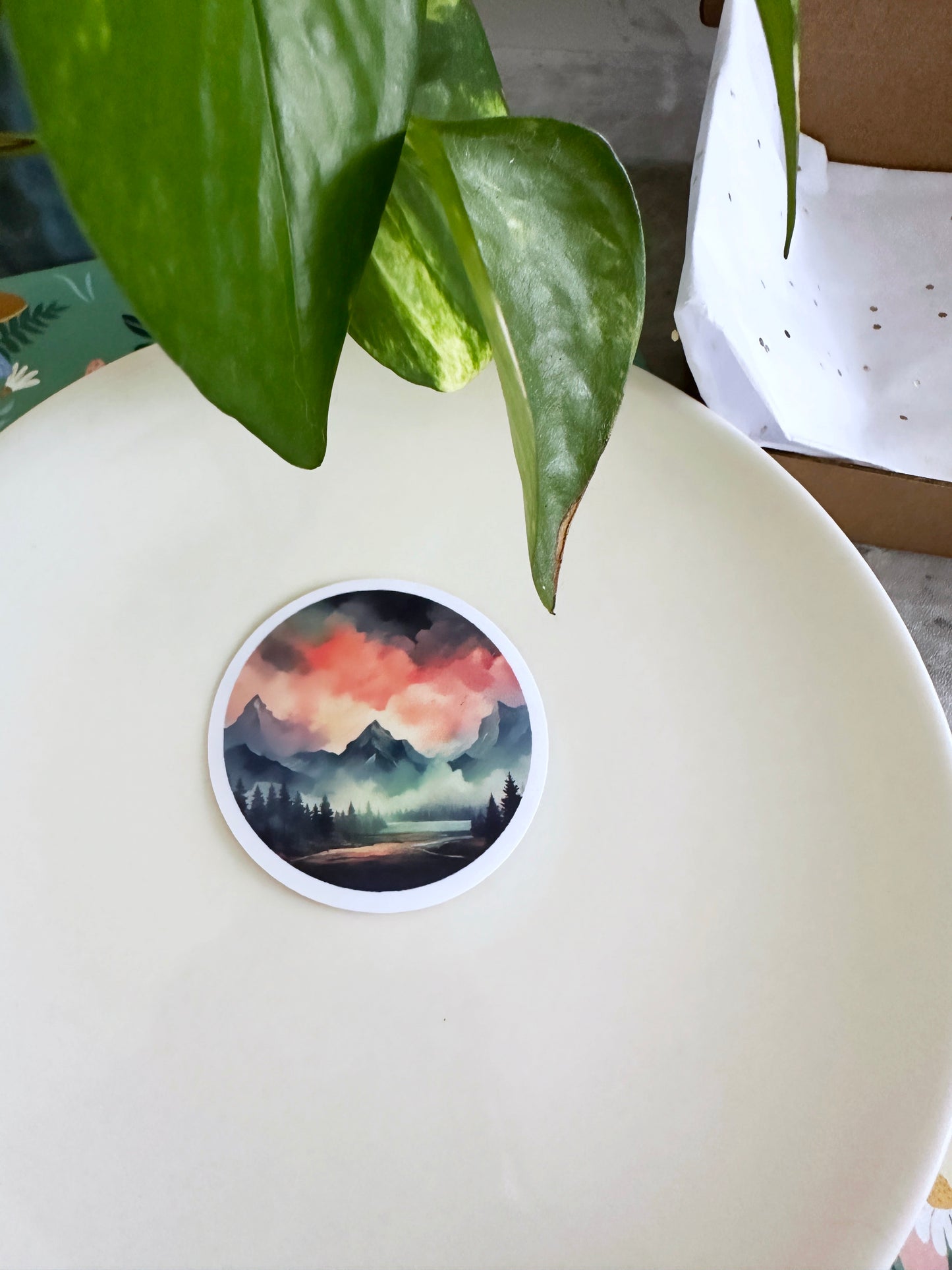 Glossy Watercolor Sticker