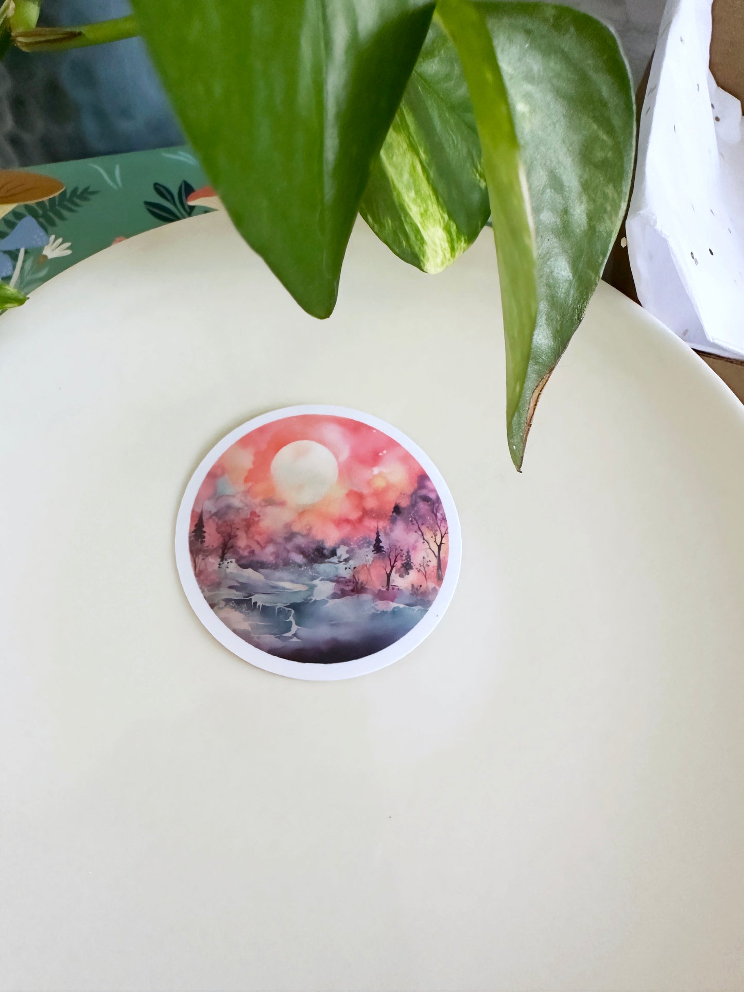 Glossy Watercolor Sticker