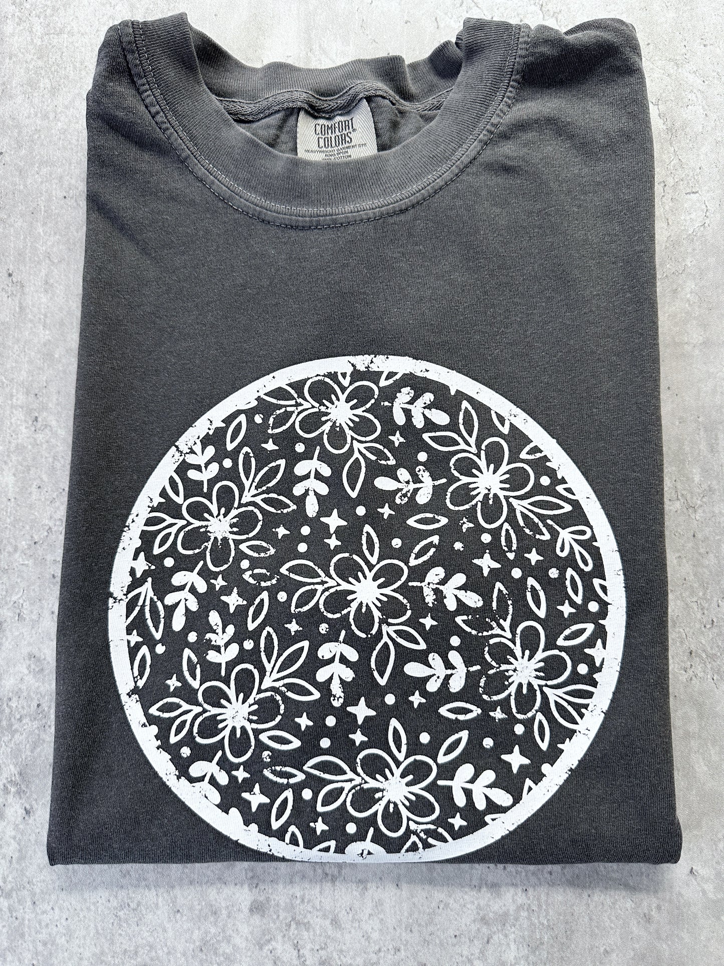 Distressed Flower Graphic Tee