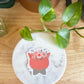 Matte Floral Cat Sticker