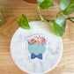 Matte Floral Cat Sticker