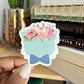 Matte Floral Cat Sticker